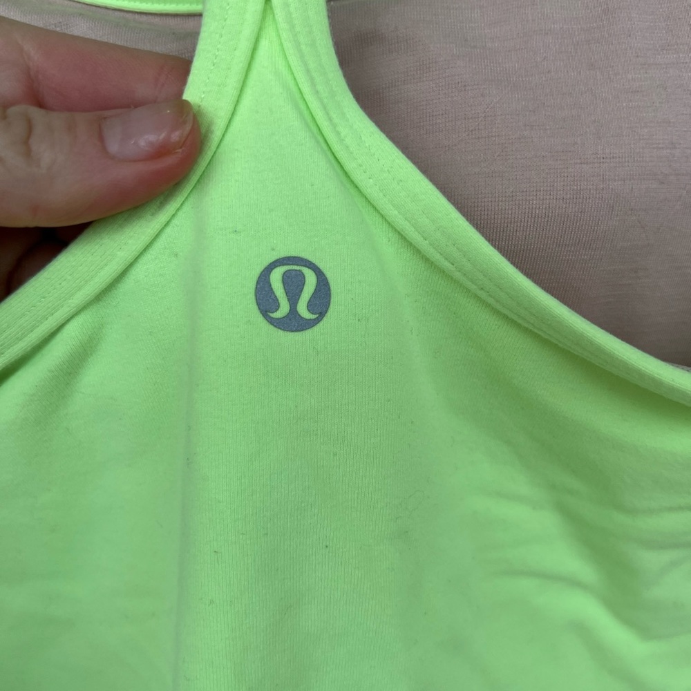 Lululemon neon green tank